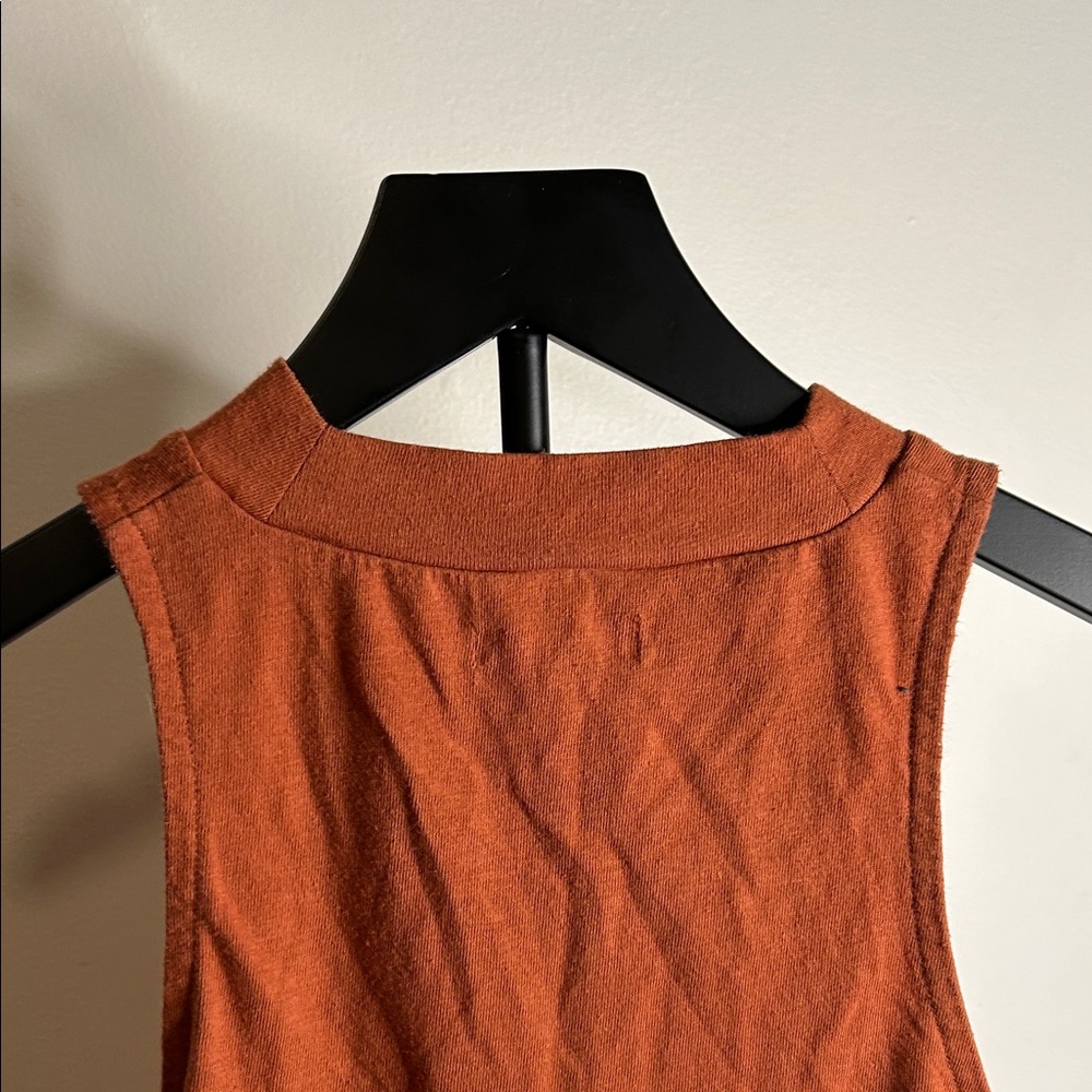 Madewell Sleeveless Burnt Orange Muscle Tee - Picture 6 of 6